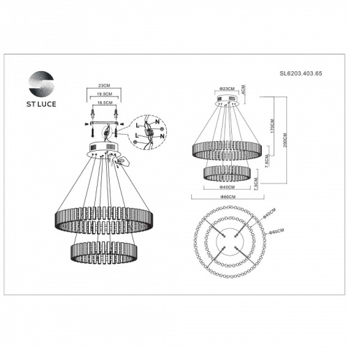 Подвесная люстра ST-Luce Estense SL6203.403.65 в Нижнем Новгороде фото 3