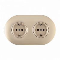 Розетка с заземлением и со шторкой Arte Milano SET08-2 SET08-2-40-1x2 shampan в Нижнем Новгороде