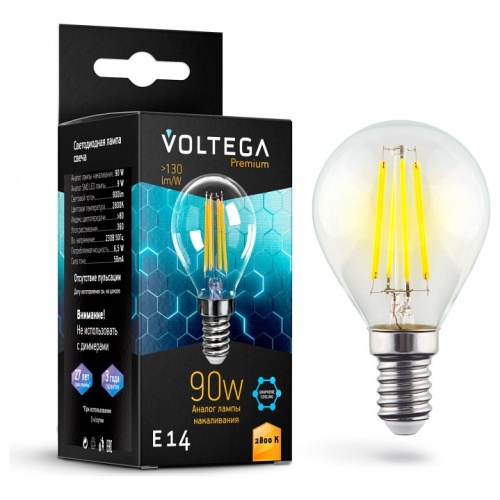 Лампа светодиодная Voltega Premium E14 7Вт 2800K 7136 в Тюмени фото 2