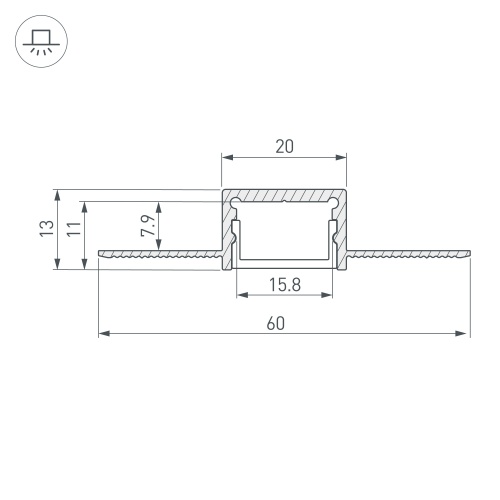 Профиль SL-LINIA20-FANTOM-2000 ANOD (Arlight, Алюминий) в Куйбышеве фото 4