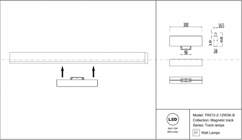 Накладной светильник Maytoni BASIS TR012-2-12W3K-B в Туле фото 5