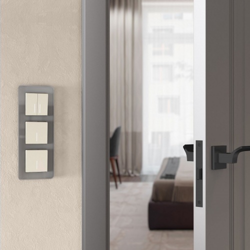 Выключатель одноклавишный с подсветкой без рамки Werkel айвори матовый W1110162 в Нижнем Новгороде фото 4