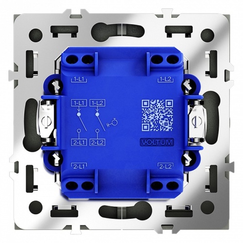 Выключатель двухклавишный без рамки Voltum S70 VLS020608 в Нижнем Новгороде фото 4