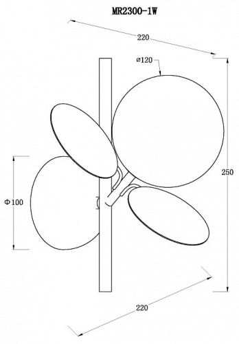 Бра MyFar Flavia MR2300-1W в Нижнем Новгороде фото 5