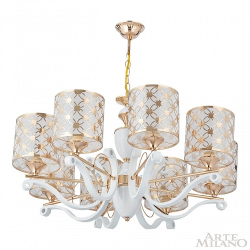 Подвесная люстра Arte Milano Florentia-3097 303097/8 Wh/Gd в Нижнем Новгороде фото 4