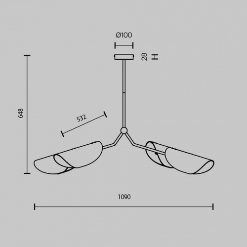 Люстра на штанге Maytoni Organic MOD225PL-04B в Нижнем Новгороде фото 4