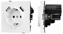 Розетка с заземлением и 2хUSB type A, без рамки Arlight SCT-TENDO 054082 в Нижнем Новгороде
