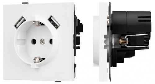 Розетка с заземлением и 2хUSB type A, без рамки Arlight SCT-TENDO 054082 в Нижнем Новгороде