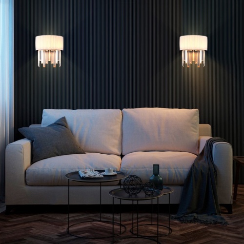 Накладной светильник Eurosvet Amantea 10122/2 хром/прозрачный хрусталь Strotskis (10106/2) в Нижнем Новгороде фото 4