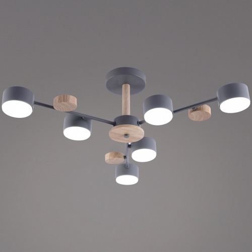 Люстра на штанге 03758-0.3-06 GREY+WOOD GX53 в Нижнем Новгороде