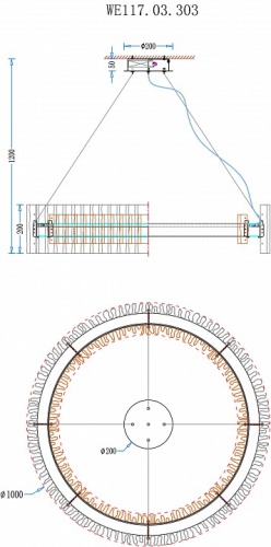 Подвесной светильник Wertmark Patricia WE117.03.303 в Нижнем Новгороде фото 2