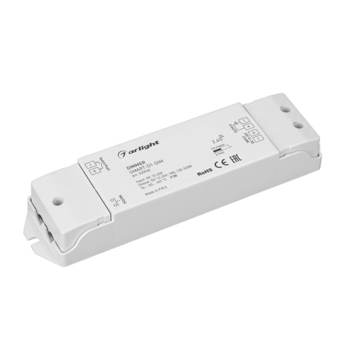 Диммер SMART-D1-DIM (12-24V, 1x10A, 2.4G) (Arlight, IP20 Пластик, 5 лет) в Богучаре фото 2