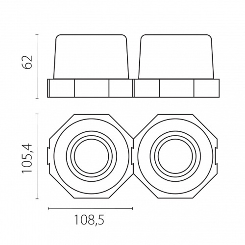 Рамка на 1 светильник Lightstar Anello 112000 в Нижнем Новгороде фото 2