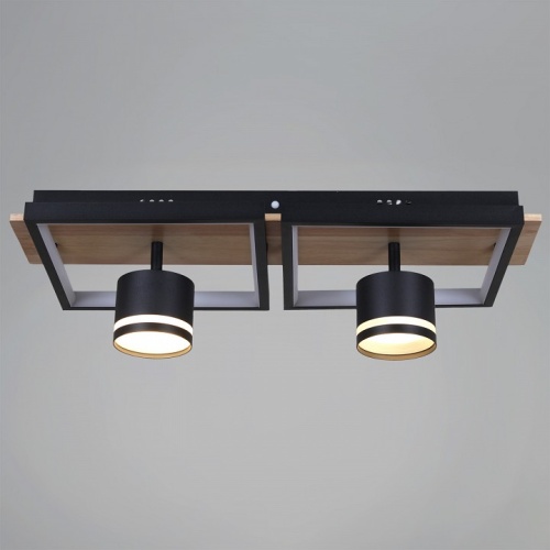 Накладной светильник 19560-0.3-2+2 BK+WOOD в Нижнем Новгороде фото 4