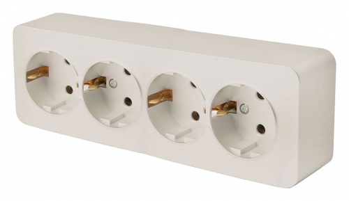 Розетка четверная с заземлением Stekker София 49505 в Нижнем Новгороде