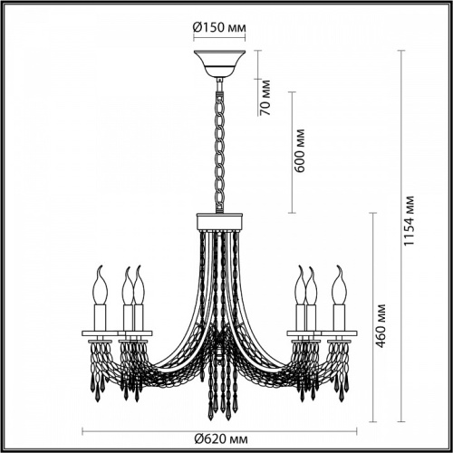 Подвесная люстра Odeon Light Capel 5063/6 в Симе фото 5