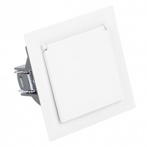 Розетка двойная с заземлением и со шторками, с крышкой Stekker Мия 50441 в Нижнем Новгороде фото 7