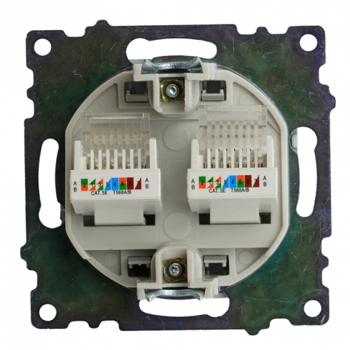 Розетка двойная Ethernet RJ-45 без рамки Stekker Катрин 50005 в Нижнем Новгороде фото 6
