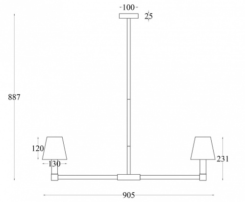 Люстра на штанге Maytoni Tet-a-tet MOD104PL-09B в Бородино фото 3