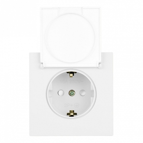 Розетка двойная с заземлением и со шторками, с крышкой Stekker Мия 50441 в Нижнем Новгороде фото 5