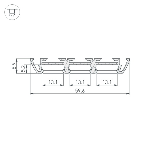 Профиль PHS-3X-2000 ANOD (Arlight, Алюминий) в Сургуте фото 5