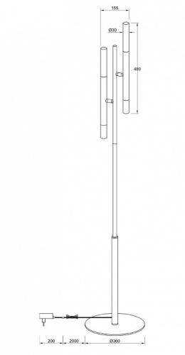 Торшер Maytoni Vigo MOD070FL-02B в Нижнем Новгороде фото 4