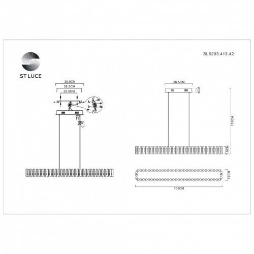 Подвесная люстра ST-Luce Estense SL6203.413.42 в Советске фото 2