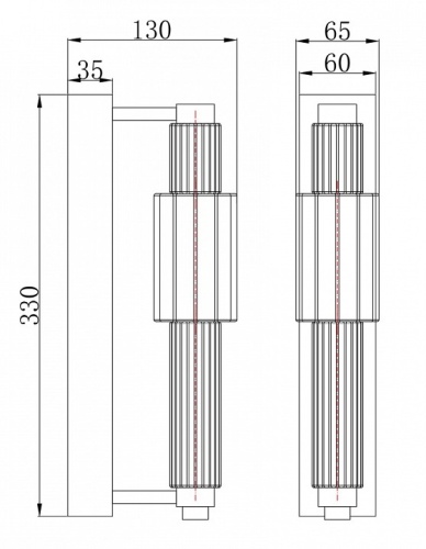 Бра Maytoni Verticale MOD308WL-L9CH3K в Ревде фото 4