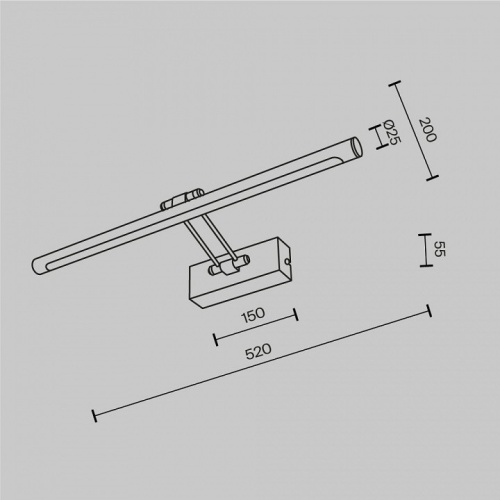 Подсветка для картины Maytoni  MIR267WL-L12CH3K в Нижнем Новгороде фото 5