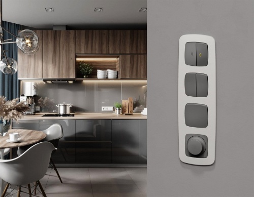 Выключатель самовозвратный одноклавишный без рамки Ambrella Volt MO MO651050 в Нижнем Новгороде фото 3