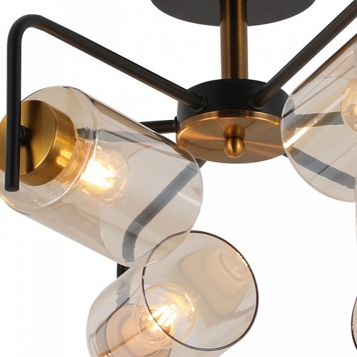 Люстра на штанге ILLUMICO  IL8248-6COU-79 BK GD в Нижнем Новгороде фото 3