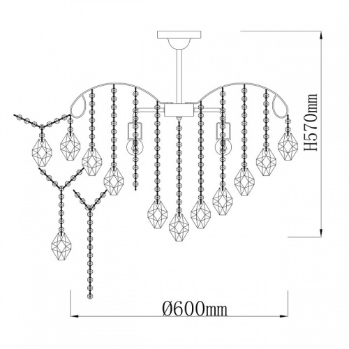 Люстра на штанге De City Бриз 40 111014806 в Нижнем Новгороде фото 6