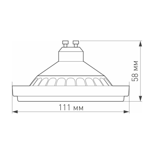 Лампа AR111-UNIT-GU10-15W-DIM Warm3000 (WH, 120 deg, 230V) (Arlight, Металл) в Новой Ляле фото 3