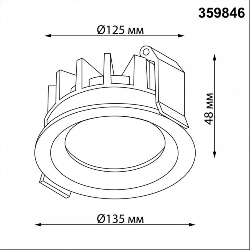 Встраиваемый светильник Novotech FLUO 359846 в Нижнем Новгороде фото 2