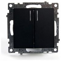 Выключатель двухклавишный с подсветкой без рамки Stekker Катрин 39607 в Нижнем Новгороде