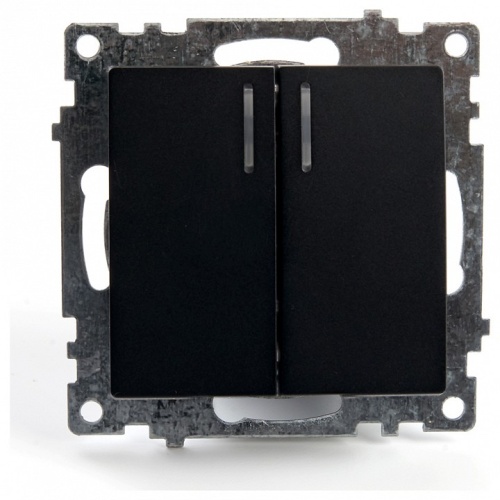 Выключатель двухклавишный с подсветкой без рамки Stekker Катрин 39607 в Нижнем Новгороде