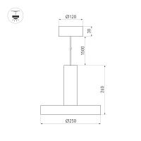 Светильник SP-ERIC-R250-8W Warm3000 (BK, 120 deg, 230V) (Arlight, IP20 Металл, 3 года) в Советске