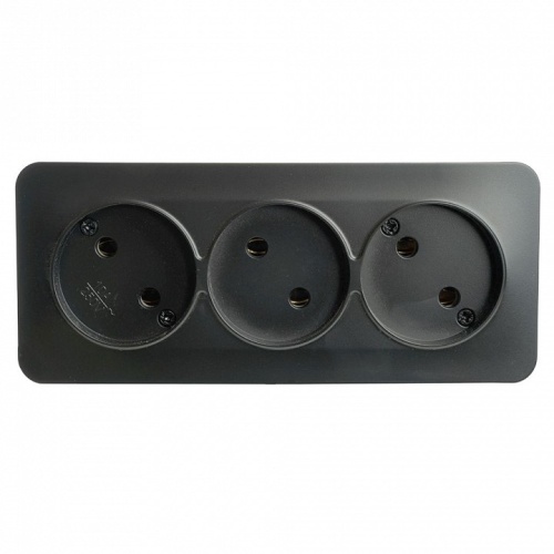 Розетка тройная без заземления Stekker София 49500 в Нижнем Новгороде фото 4