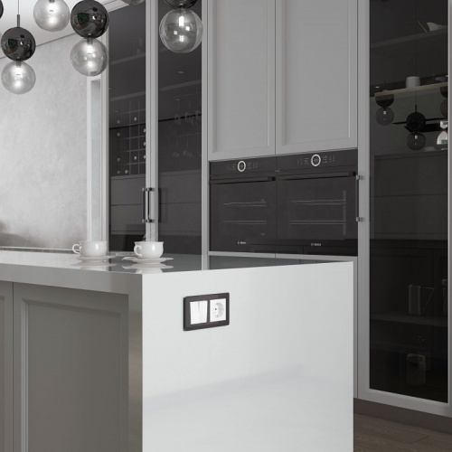 Выключатель двухклавишный без рамки Werkel белый W1123001 в Нижнем Новгороде фото 3