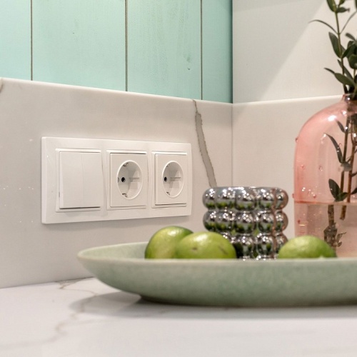 Выключатель проходной двухклавишный без рамки Werkel белые W1122001 в Нижнем Новгороде фото 8