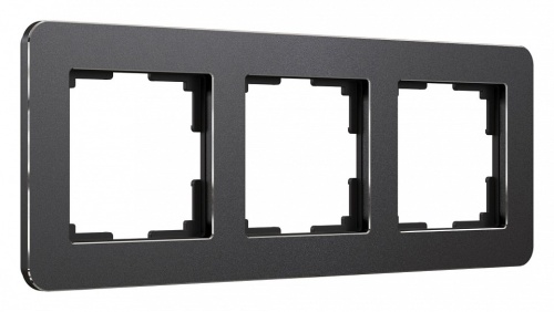 Рамка на 3 поста Werkel Platinum (черный алюминий) W0032608 в Нижнем Новгороде