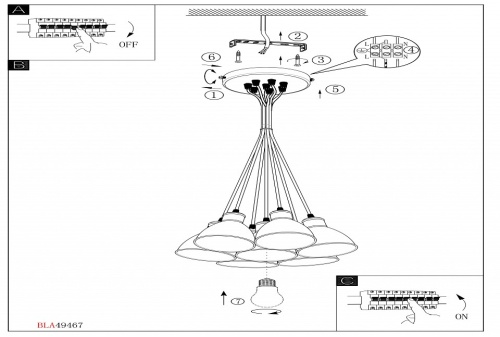 Подвесная люстра Eglo Priddy 49467 в Нижнем Новгороде фото 2