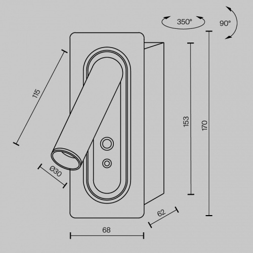 Бра Maytoni Axiom MOD495WL-L3B3K в Нижнем Новгороде фото 2