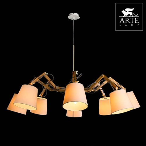 Подвесная люстра Arte Lamp Pinocchio A5700LM-8WH в Кировске фото 5