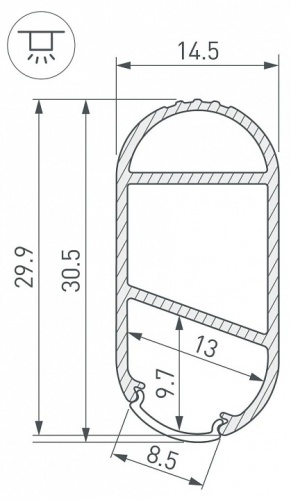 Профиль накладной Arlight WARDROBE 054942 в Нижнем Новгороде фото 3