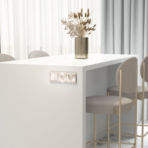 Розетка с заземлением, без рамки Werkel айвори акрил W1171043 в Нижнем Новгороде фото 2