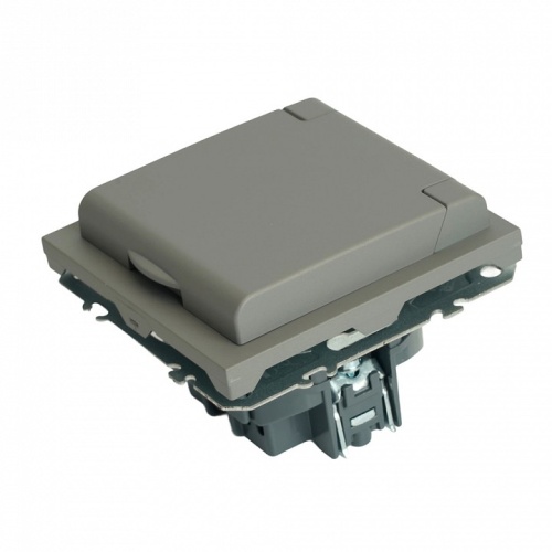 Розетка с заземлением и со шторкой, с крышкой Stekker Эмили 49959 в Нижнем Новгороде фото 6