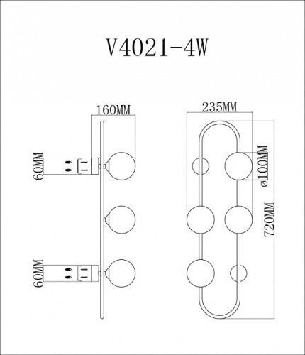 Накладной светильник Moderli Krona V4021-4W в Нижнем Новгороде фото 2