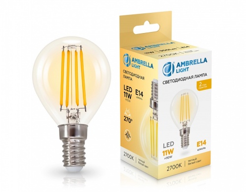 Лампа светодиодная Ambrella Light G45 E14 11Вт 2700K 451133 в Нижнем Новгороде фото 2