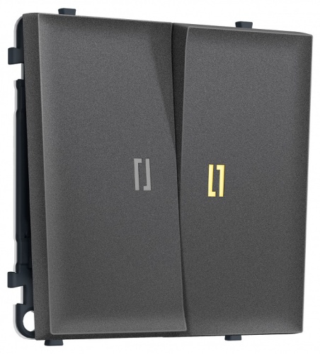 Выключатель двухклавишный с подсветкой без рамки Ambrella Volt MS MS654010 в Нижнем Новгороде